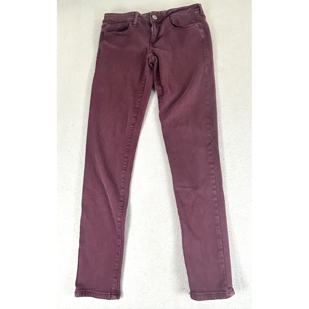 American Eagle Super Low Jegging‎ Womens 8 Burgundy Super Stretch Skinny Pants